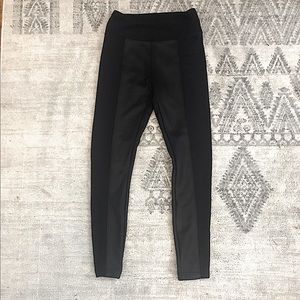 Express Split Vegan Leather Leggings